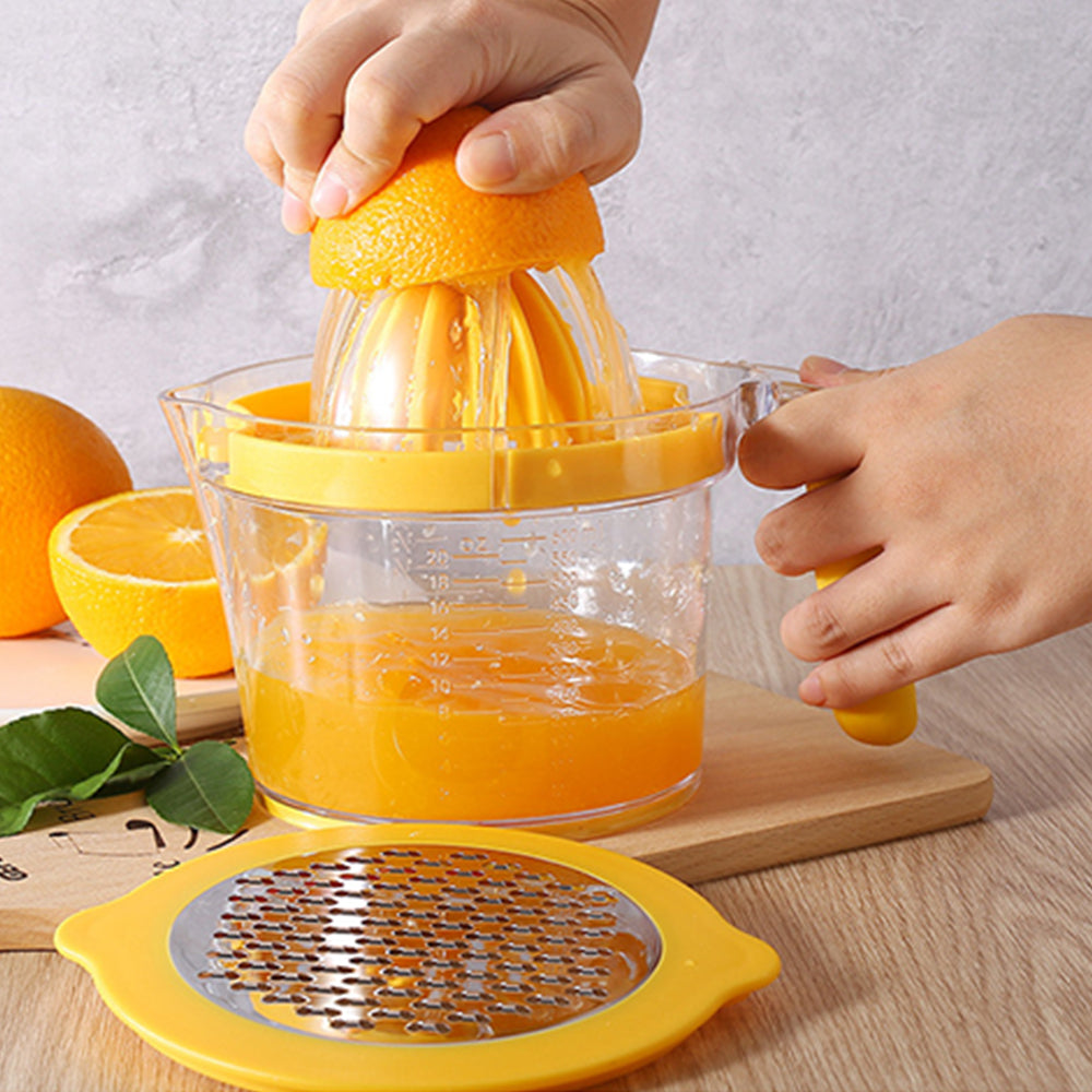 2Pcs 4-in-1 Citrus Squeezer Multifunctional Manual Juicer Measuring Cup