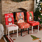4Pcs Christmas Santa Chair Cover Decorations Xmas Chair Slipcover Creative Pattern
