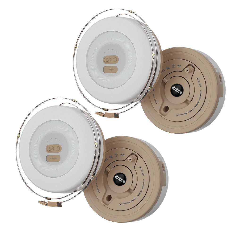 2Pcs 1800mAh 10 Meter LED Outdoor Camping String Lights
