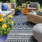 Geometric Striped Pattern Rug