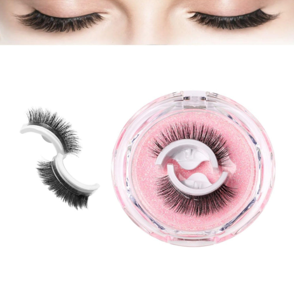 3 Pairs Eyelashes Self-Adhesive Natural Multiple Reversible Glue Free Reusable Eyelashes