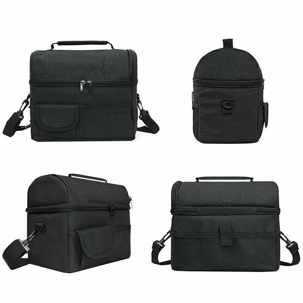 Large Insulated Cooler Lunch Bag Double Layer