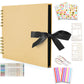 29x21.5CM DIY Photo Album 80 Pages Black Scrapbook Set