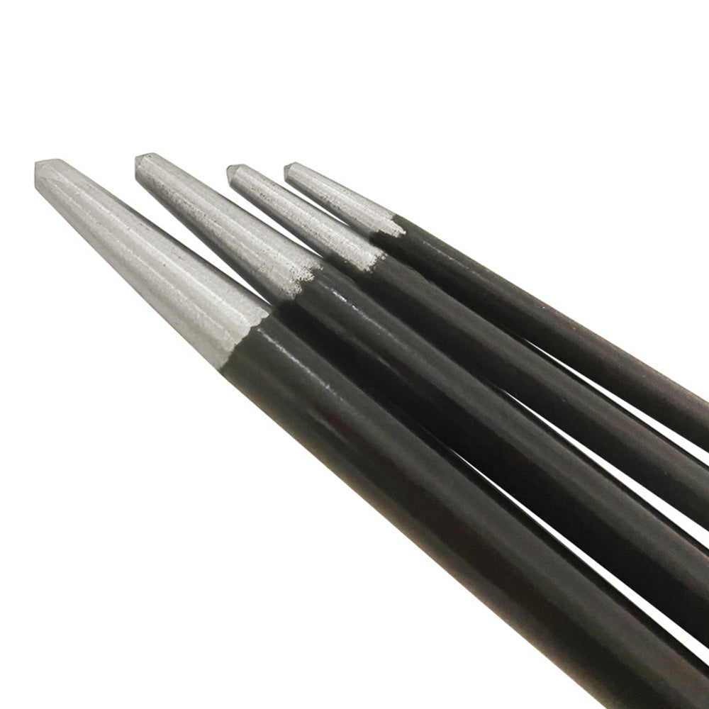 4Pcs Solid Steel Pry Bar Set with Rolled Heel for Heavy-Duty Prying