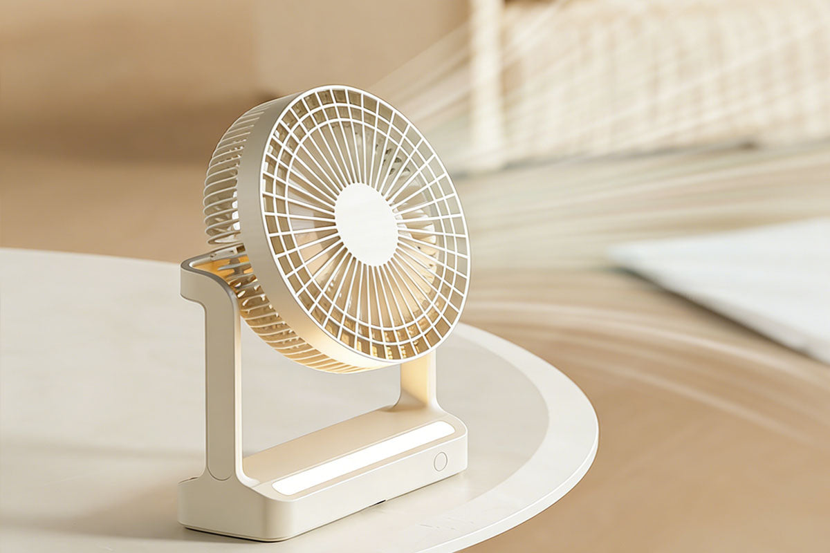 Desktop Fan with Night Light 330 Degree Swivel 3 Speeds USB Table Fan