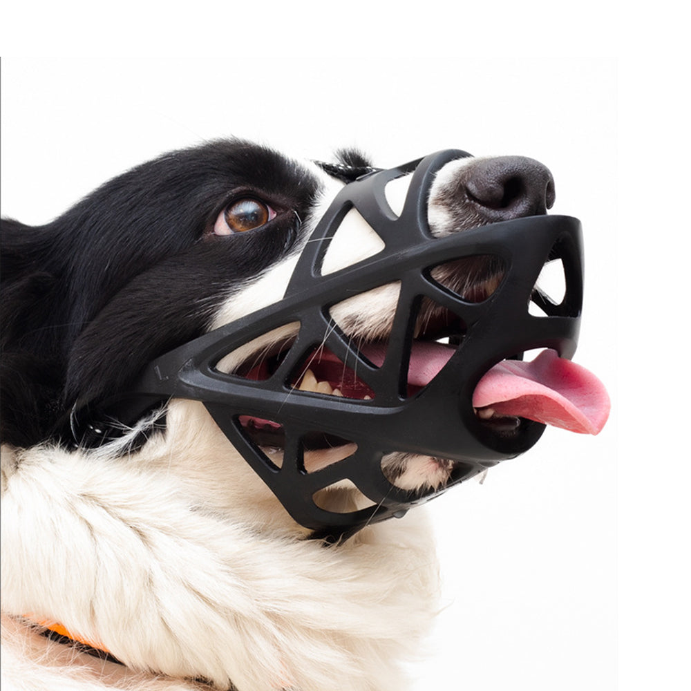 2Pcs Adjustable Pet Dog Anti Bark Mesh Mask