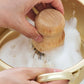 3PCS Bamboo Round Mini Dish Brush Natural Cleaning Brush Kitchen Scrubber Set