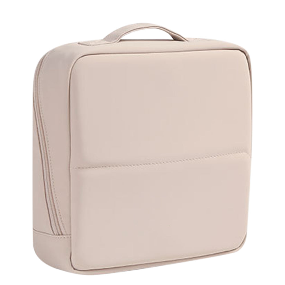 Portable PU Leather Standing Makeup Organizer Bag Makeup Brush Pouch