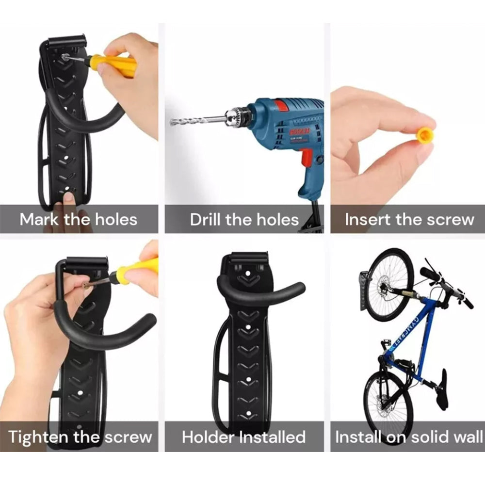 Bicycle Wall Mount Rack Bike Garage Hanger Hook