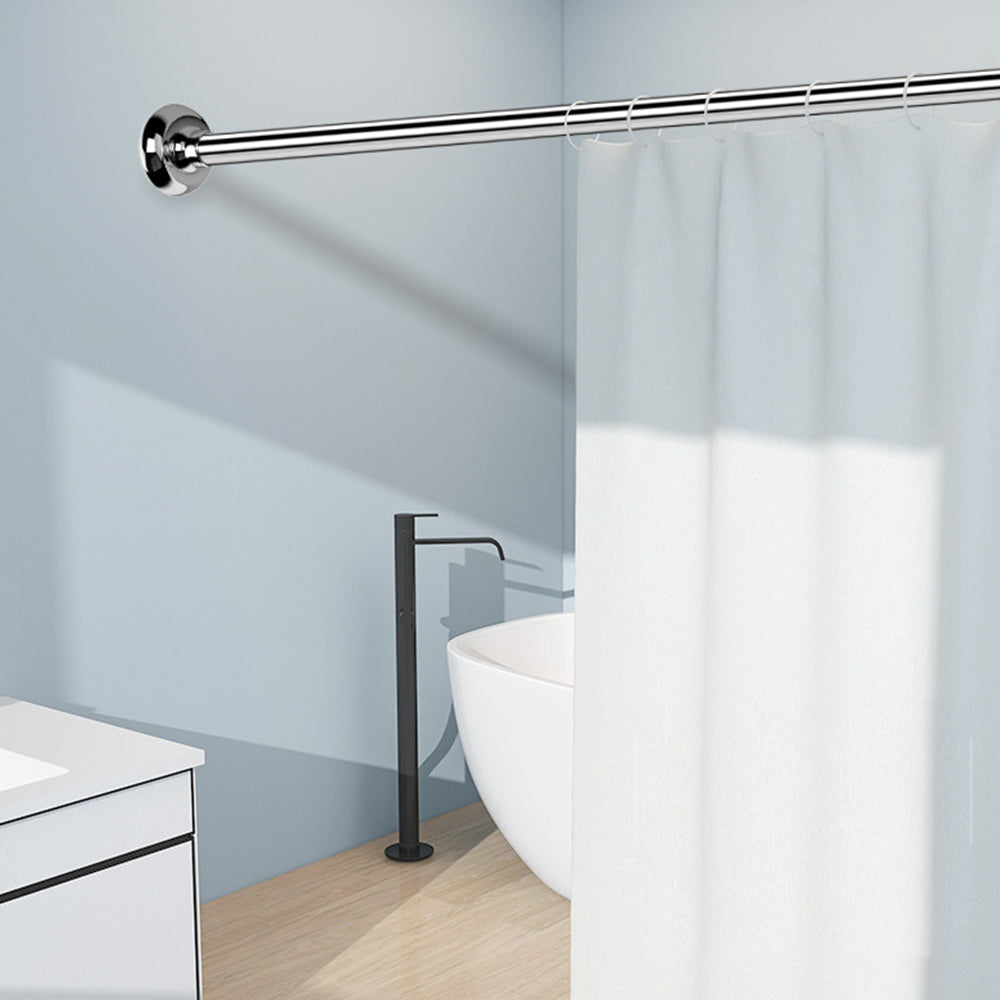 Adjustable Bathroom Curtain Rail Extendable Hanging Pole