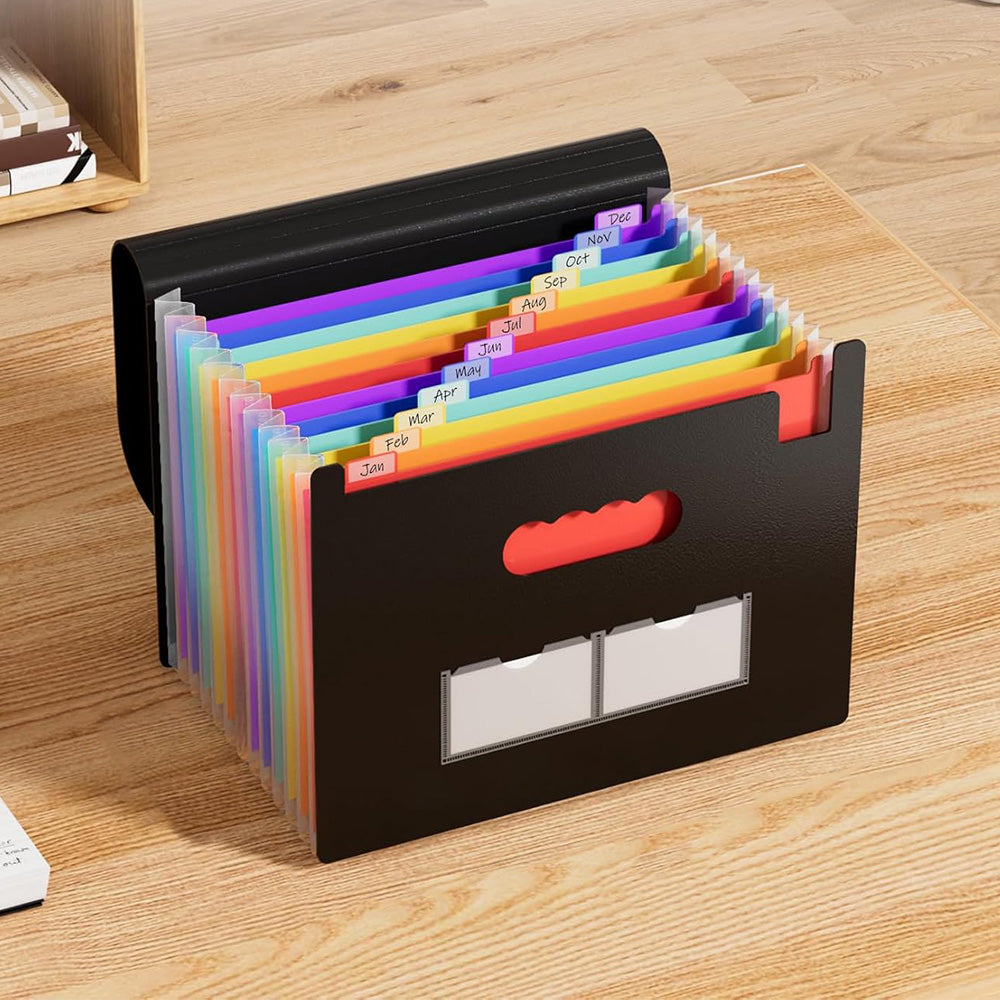 Accordion File Organizer Expanding File Folder Large Capacity Document Storage