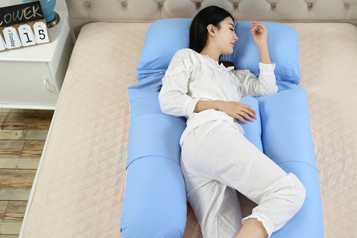 Pregnancy Pillows for Sleeping U Shaped Full Body Maternity Pillow with Removable Cover-Purple