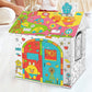 DIY Colorable Cardboard House with 6 Colored Pens-house