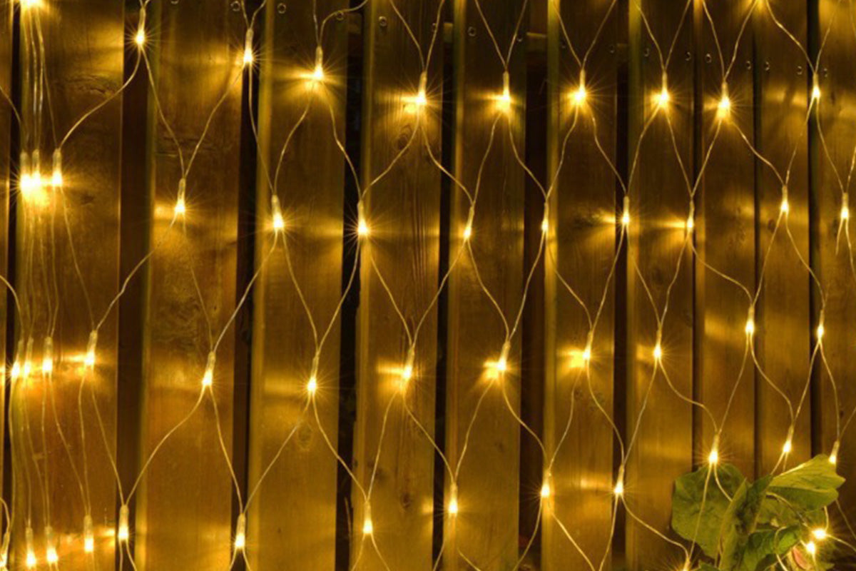 Outdoor Christmas Net Lights LED String Lights for Holiday Wedding Party Garden Decoration-Warm White