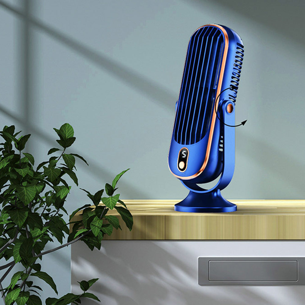 Wireless Cooling Table Fan Portable Tower Fan With 5 Speeds And 720 Degrees Oscillation