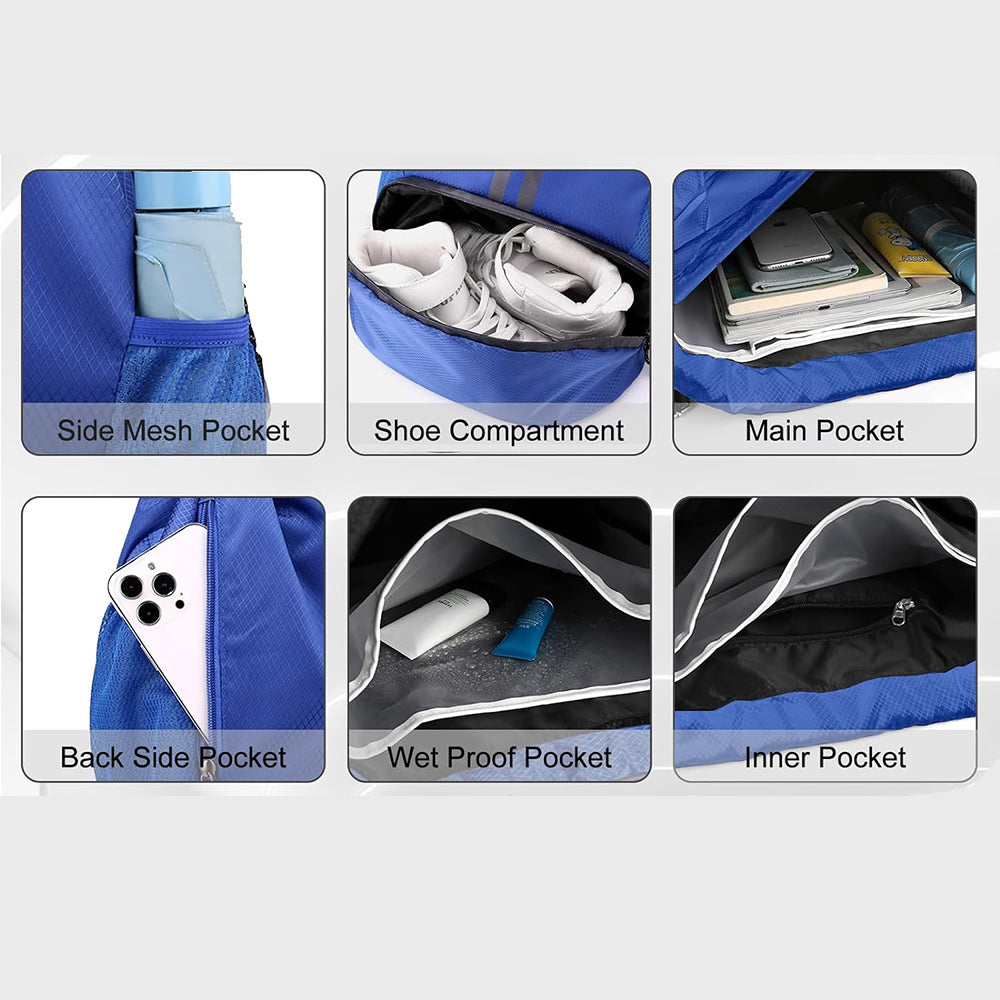 Sports Drawstring Backpack String Tote Gym Bag