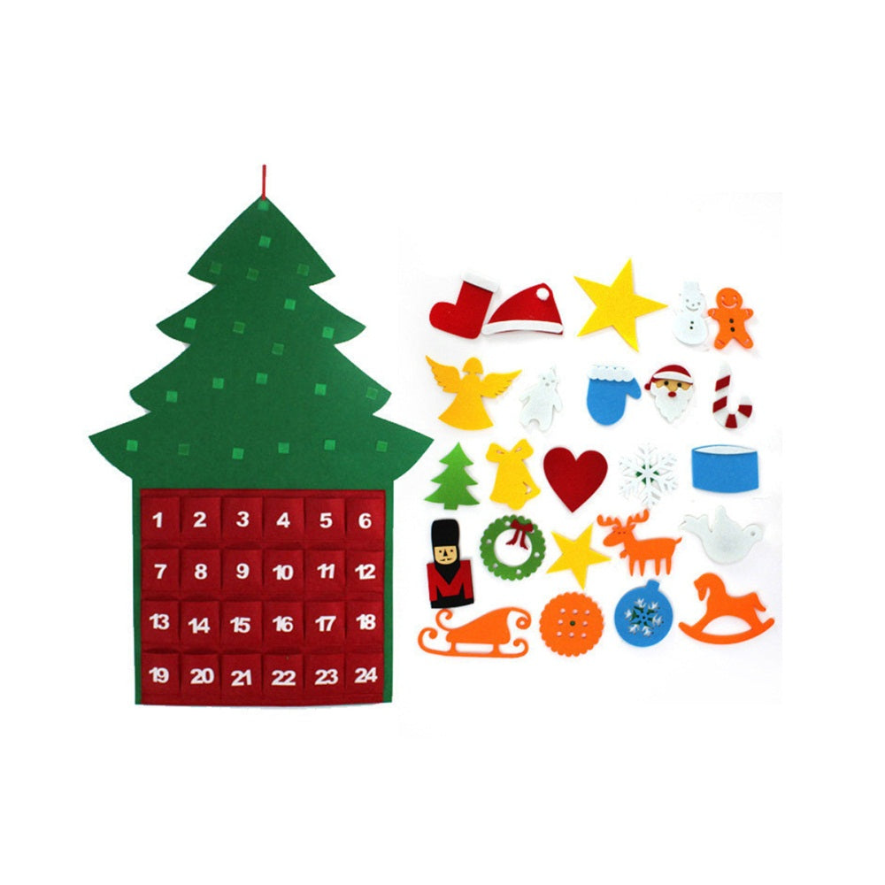 DIY Felt Christmas Tree Calendar Xmas Decoration