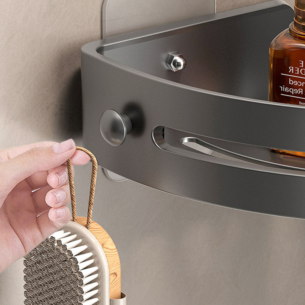 Shower Adhesive Corner Shelf Bathroom Storage Organizer Basket
