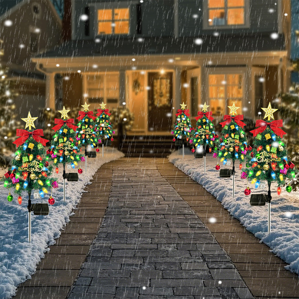Christmas Tree Outdoor Solar Waterproof Lights for Yard Garden Lawn Decoration
