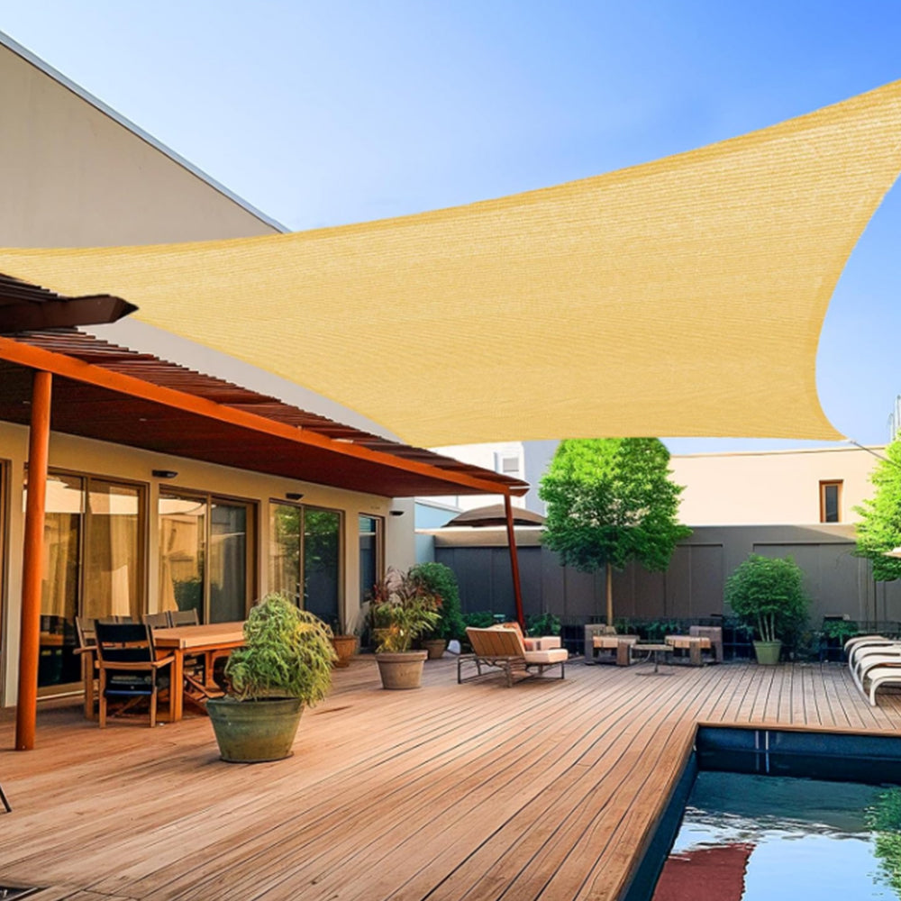 Outdoor Sun Shade Cloth Heat Resistant HDPE Sun Shade With Grommets