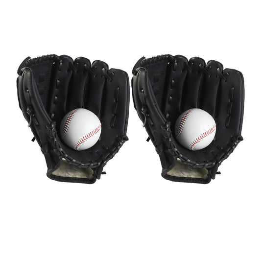 2Pcs Baseball Glove Softball Mitt for Teens Adults Softball Training