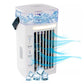 Portable Mini Dual Fan Air Cooler with LED Light and USB Power