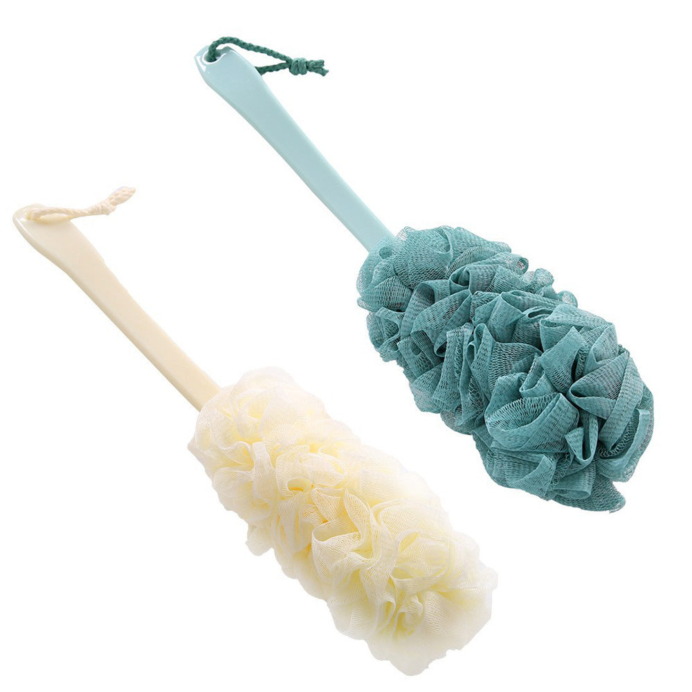 2Pcs Long Handle Shower Bath Brush Set for Back Body Cleaning