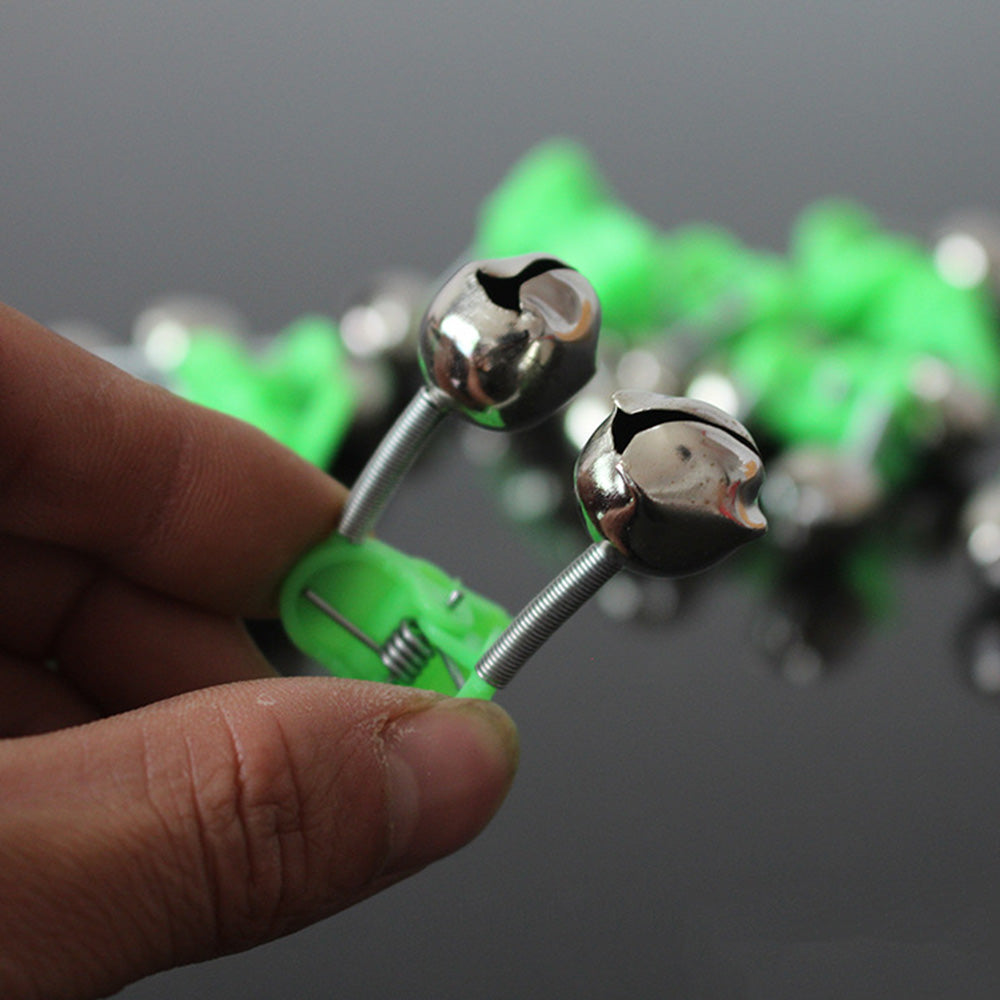20 Pcs Fishing Bite Alarm Bells for Rod Tips Day and Night