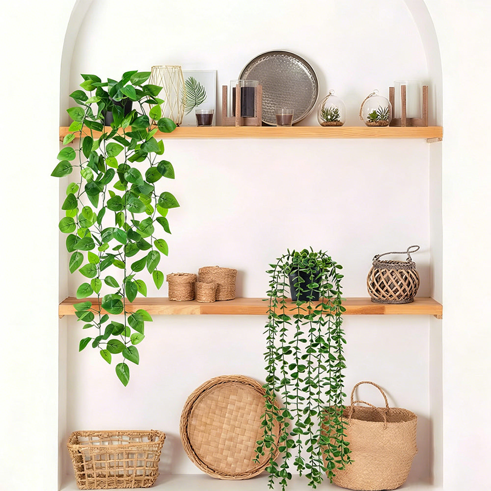 4 PCS Fake Hanging Plants with Pots Artificial Plants for Wall Room Balcony Office