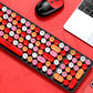 Colorful Round Key Computer Wireless Keyboard and Mouse Combo