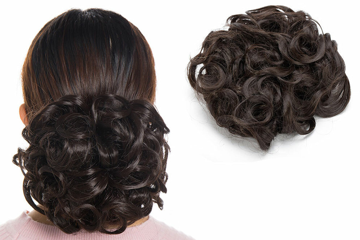 Curly Hair Bun Extension Messy Bun Hairpiece for Instant Updo