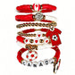 Colorful Soft Clay Football World Cup Bracelets Set for Aldults Soccer Fans