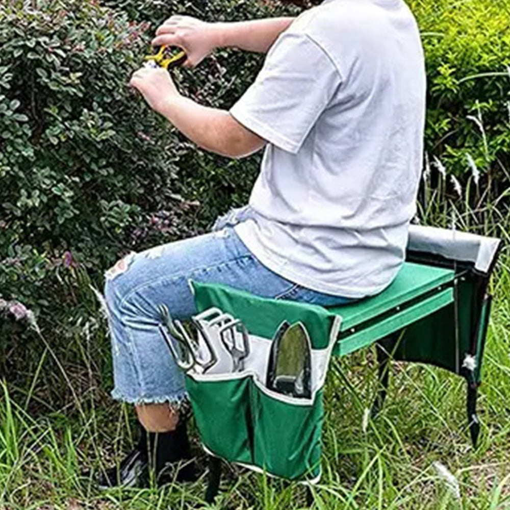 Garden Kneeler And Seat Heavy Duty Foldable Gardening Stool Kneeling Bench