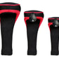 3Pcs Set Golf Club Head Cover for Woods and Driver with Interchangeable Tags 3 4 5 7 X