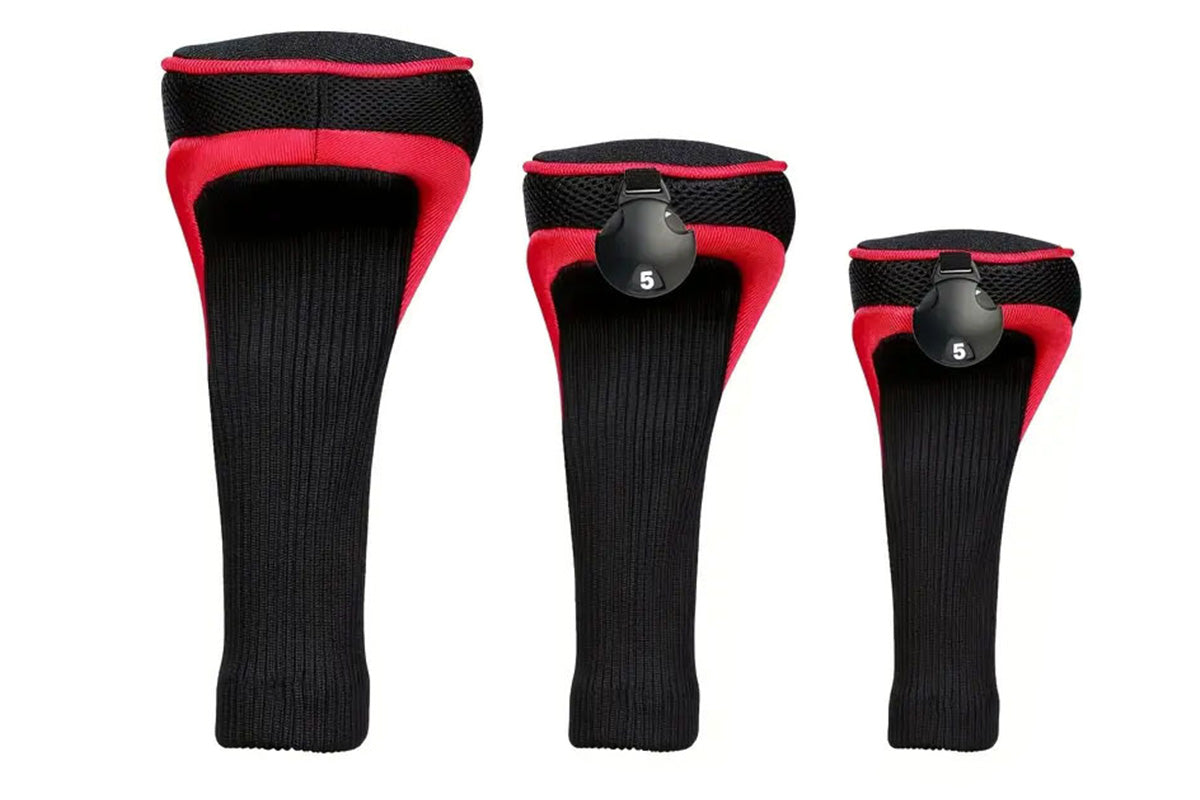 3Pcs Set Golf Club Head Cover for Woods and Driver with Interchangeable Tags 3 4 5 7 X