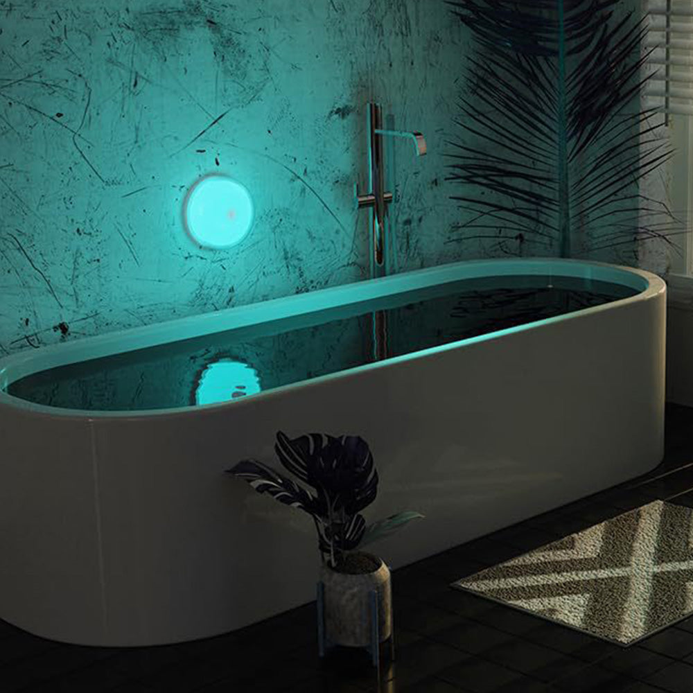 Rechargeable Waterproof Shower Light with 12 RGB Colors Remote and Timer