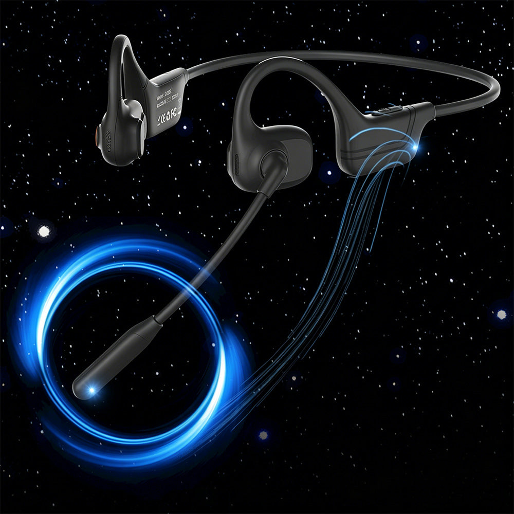 Open Ear Air Conduction Bluetooth Headphones with Noise Canceling Mic for Sports Office