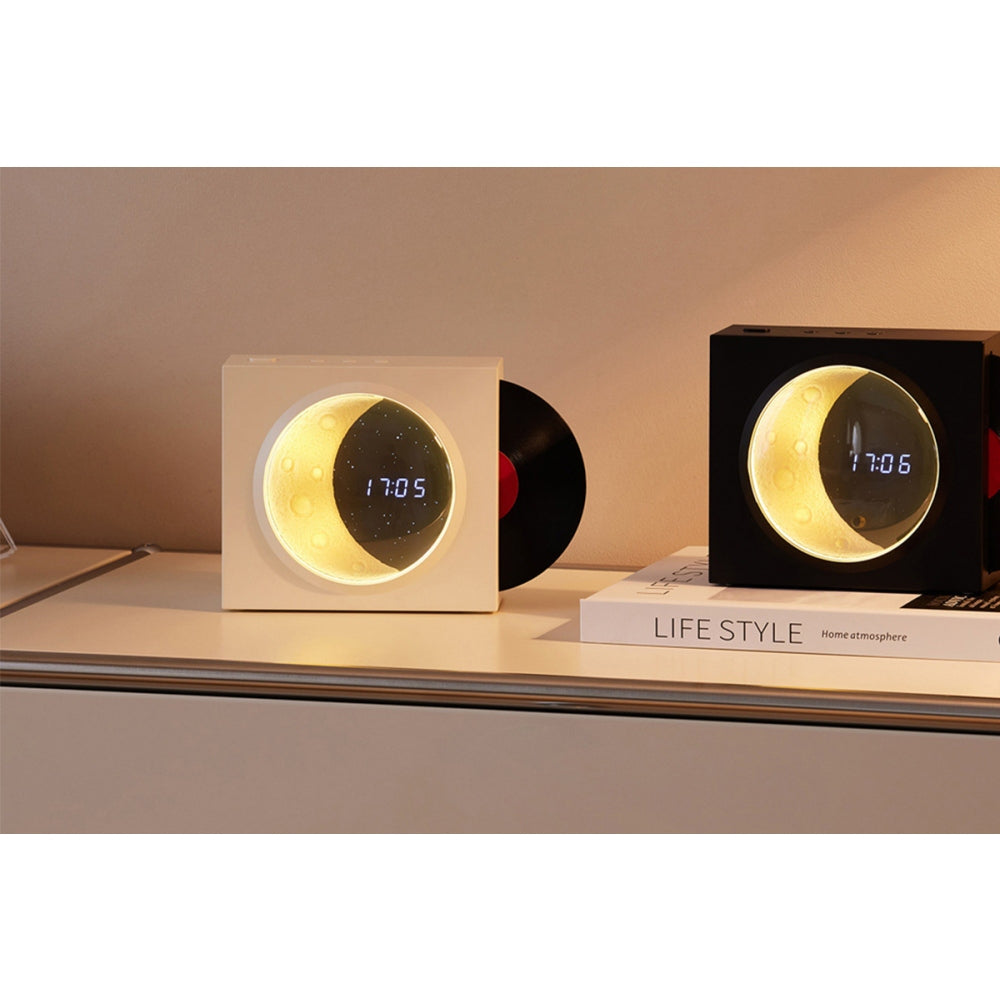4 in 1 Digital Clock with Bluetooth Music Player Retro CD Simulation Display for Home Decor