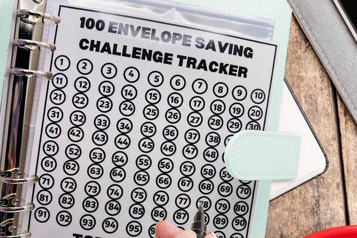 100 Envelope Challenge Binder Budget Planner Savings Challenge Book