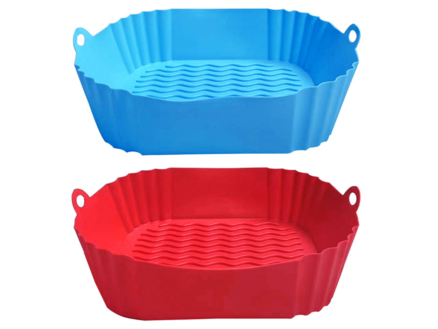 2pcs Square Silicone Air Fryer Liners Reusable Air Fryer Pot Air Fryer Inserts