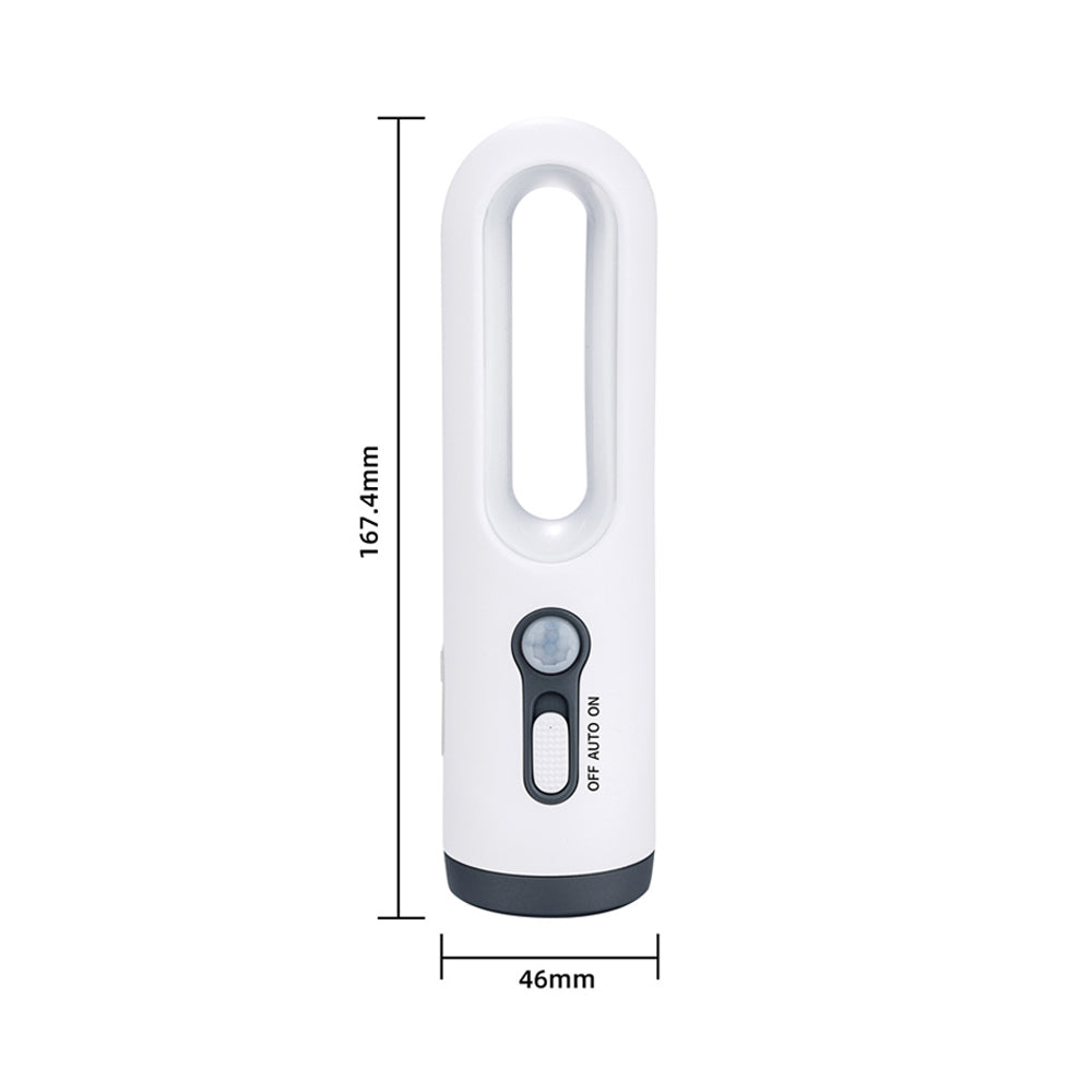 2Pcs Rechargeable Motion Sensor LED Night Light with Portable Flashlight