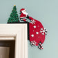 Christmas Door Topper Holiday Home Decor Door Frame Metal Santa Claus Adornment