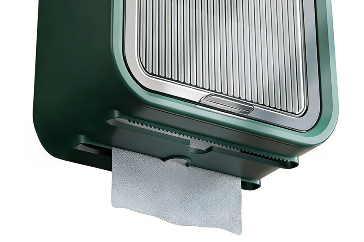 Wall Mount Tissue Holder with Clear Window Large Capacity Paper Dispenser for Bathroom