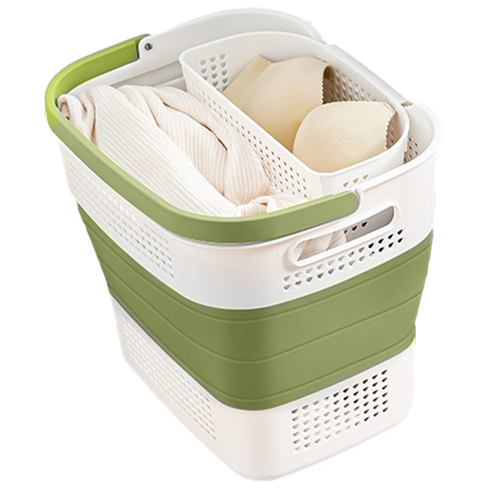 35L Collapsible Laundry Basket Clothes Hamper Washing Cleaning Organizer Bin