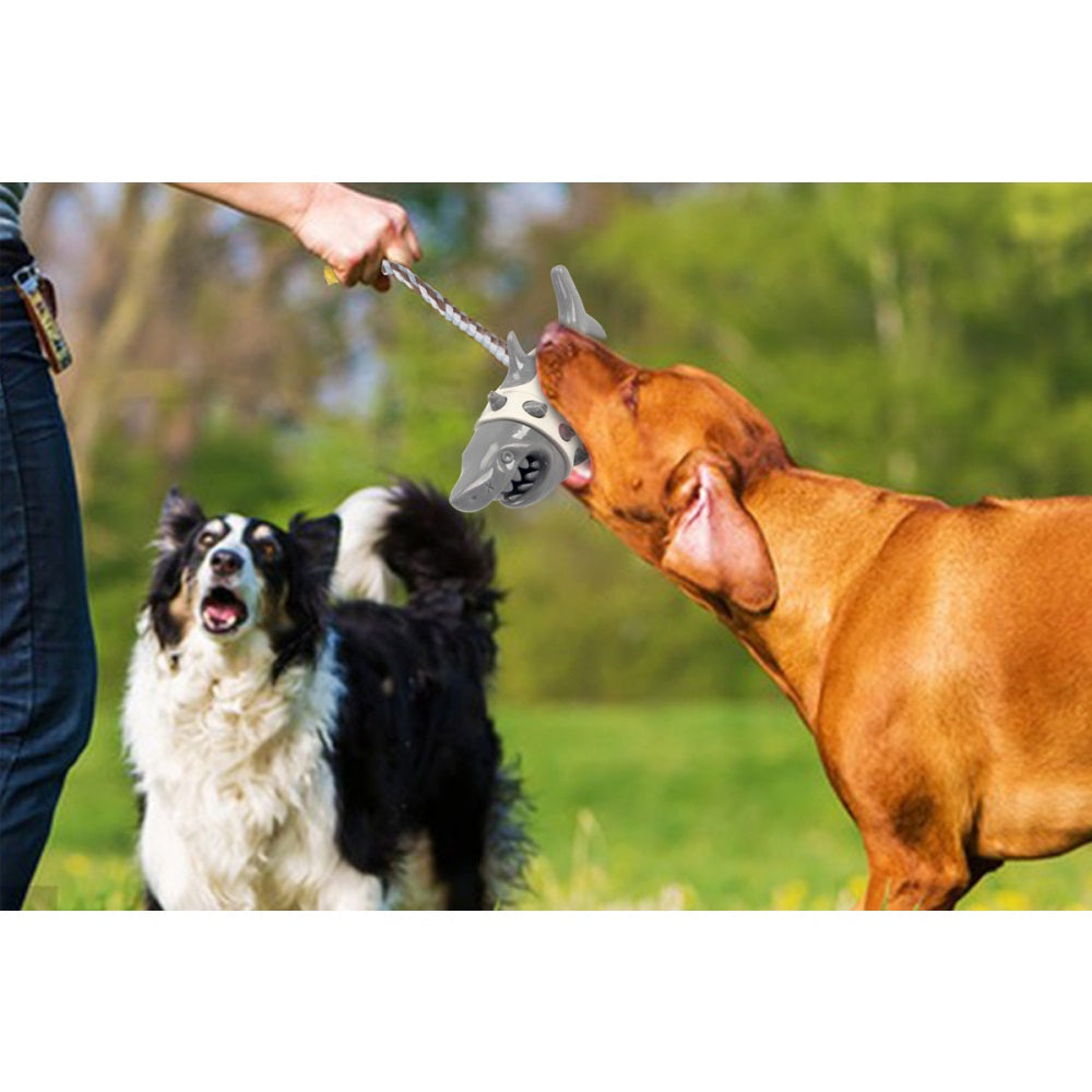 Dog Treat Dispensing Toy Shark Shaped Slow Feeder Toy for Indoor Outdoor Dogs Puppy
