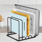 5 Slot Kitchen Organizer Rack Dish and Cutting Board Holder for Cabinet Countertop Pantry