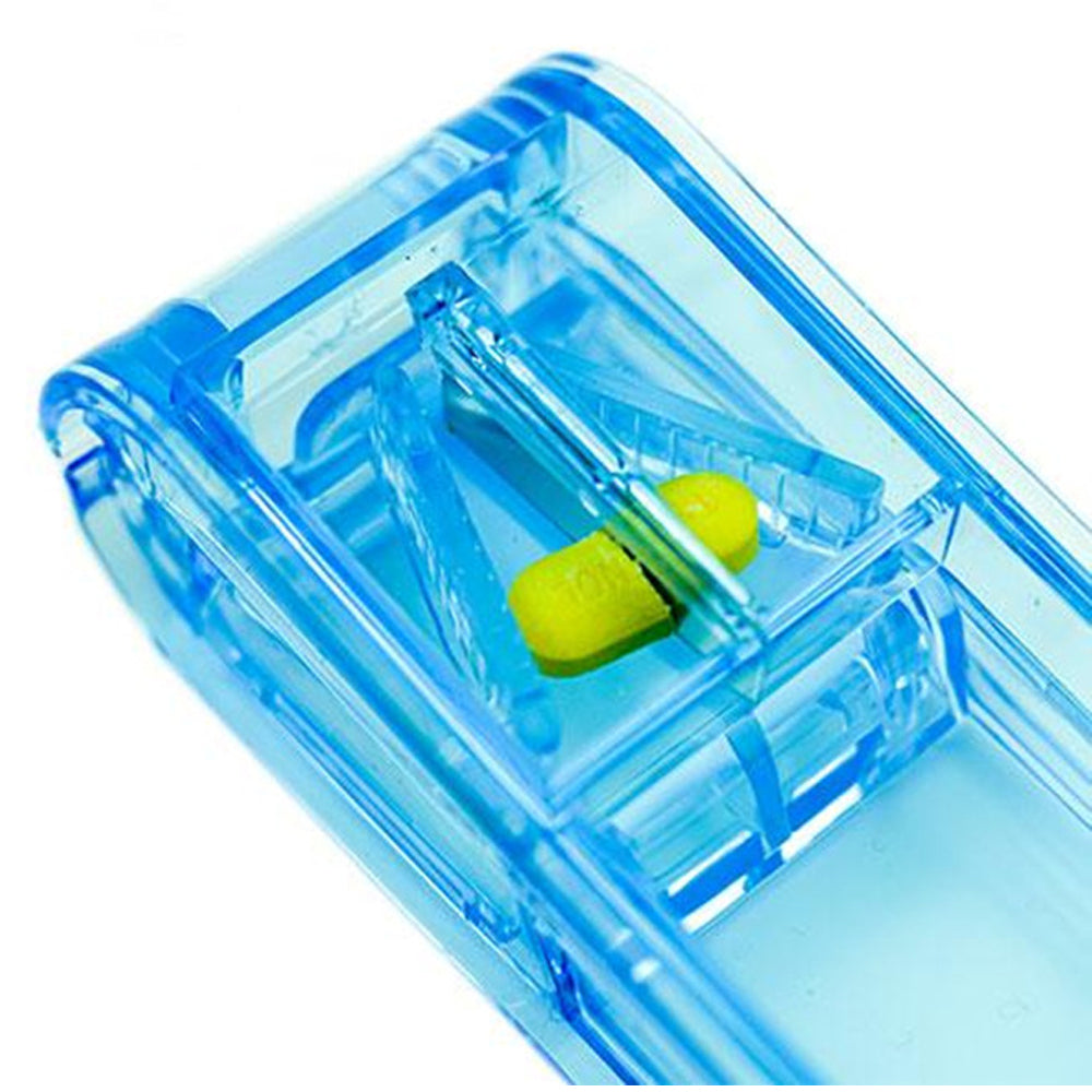 3Pcs Portable Pill Cutter Tablet Vitamin Splitter Divider Grinder Travel Medicine Storage Box