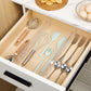 8Pcs Expandable Plastic Drawer Dividers Clear Organiser Set