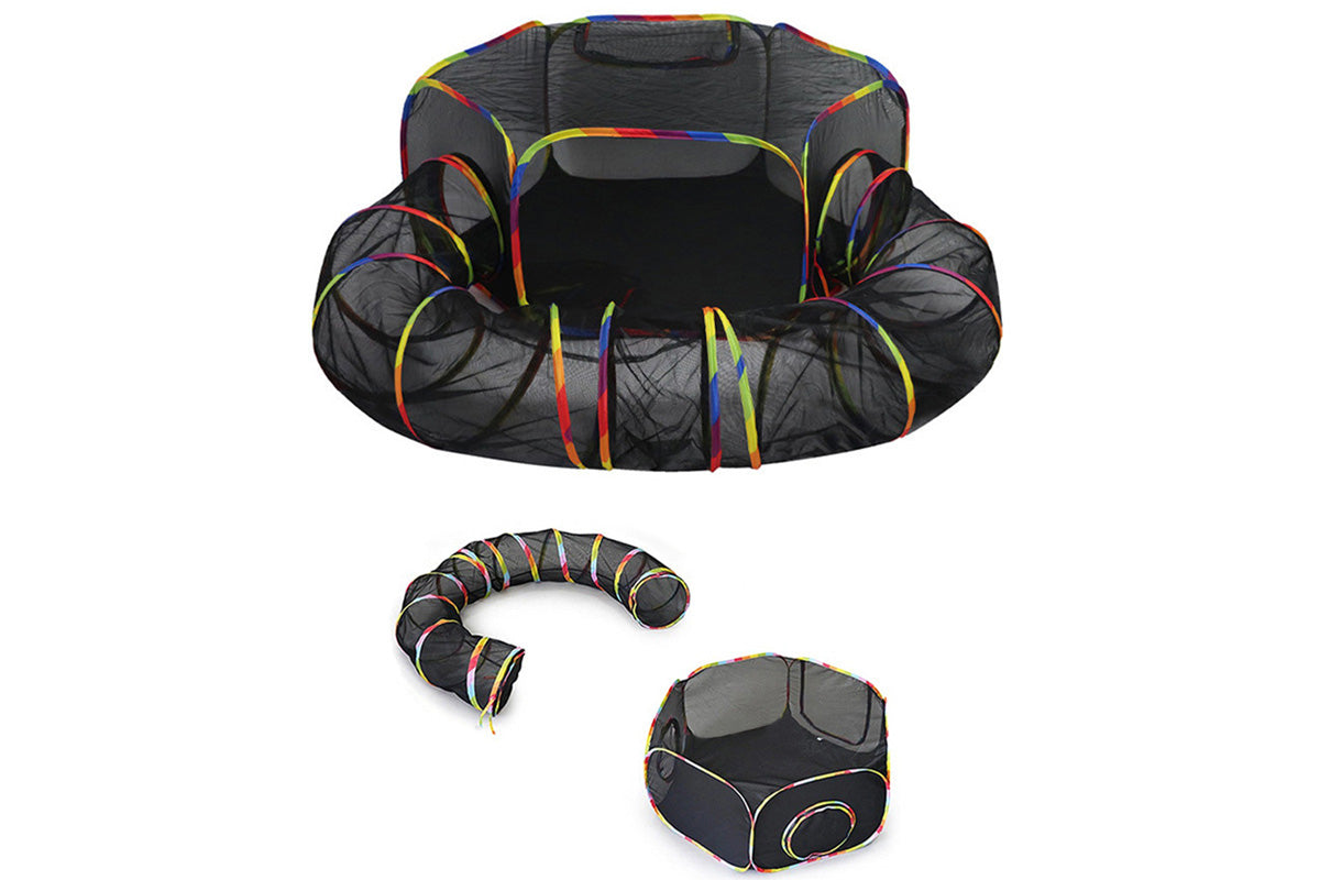 Outdoor Rainbow Cat Enclosures Playground Circle Cat Playpen Tunnel Catio Outside House For Cats