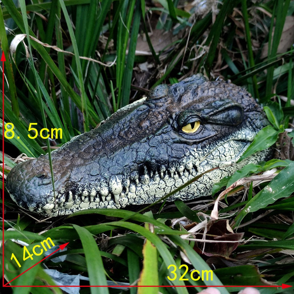 Realistic Floating Alligator Head Decoration for Pools and Ponds